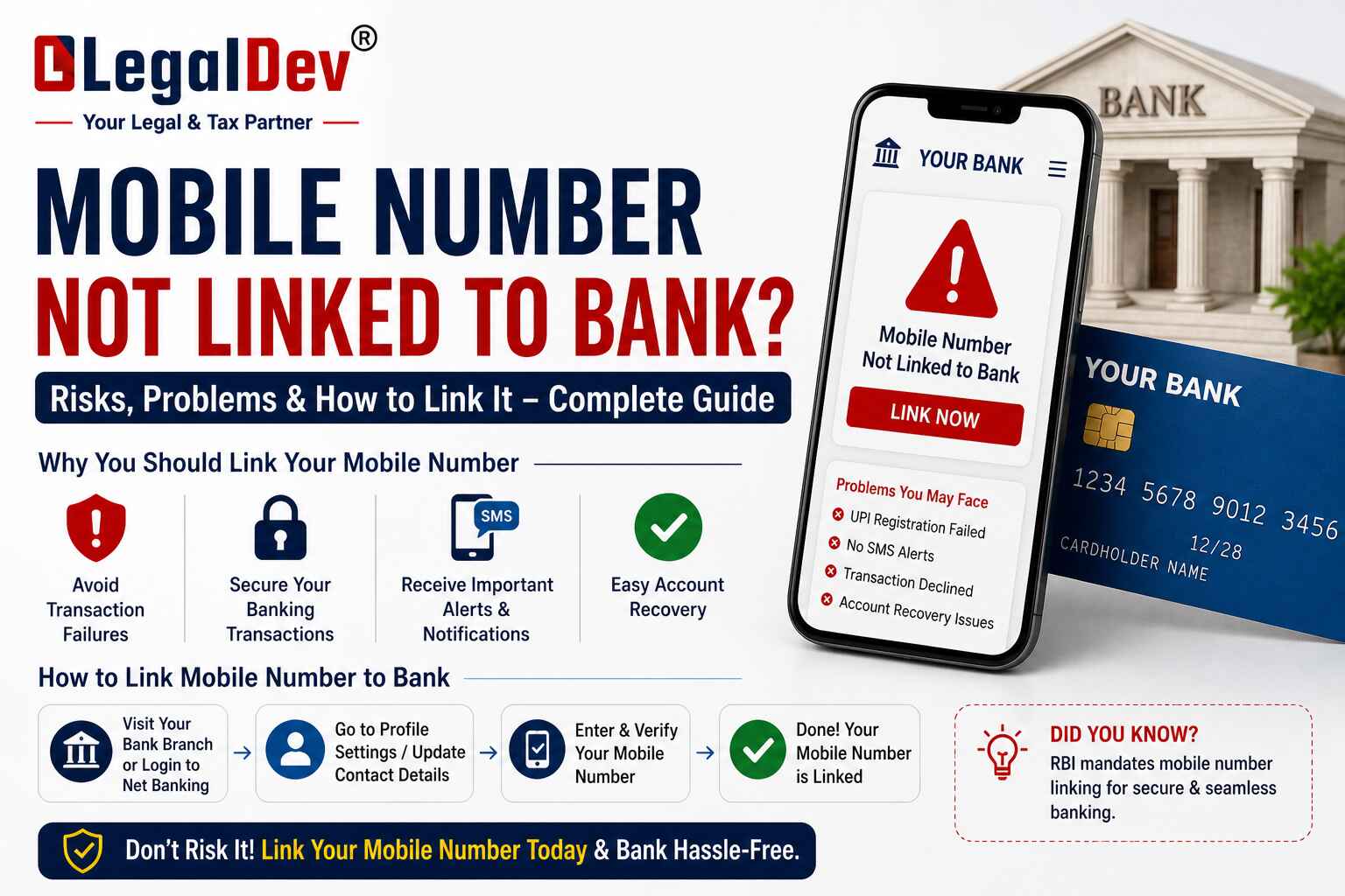 How to Link Mobile Number to Bank Account Online 2026